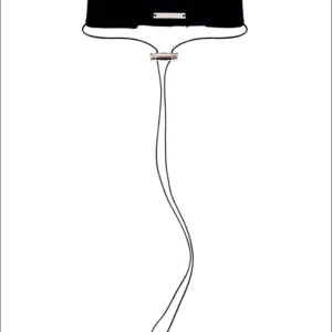 SANTA  black choker -width L-