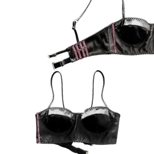 LIQUID ICE black bustier-rose